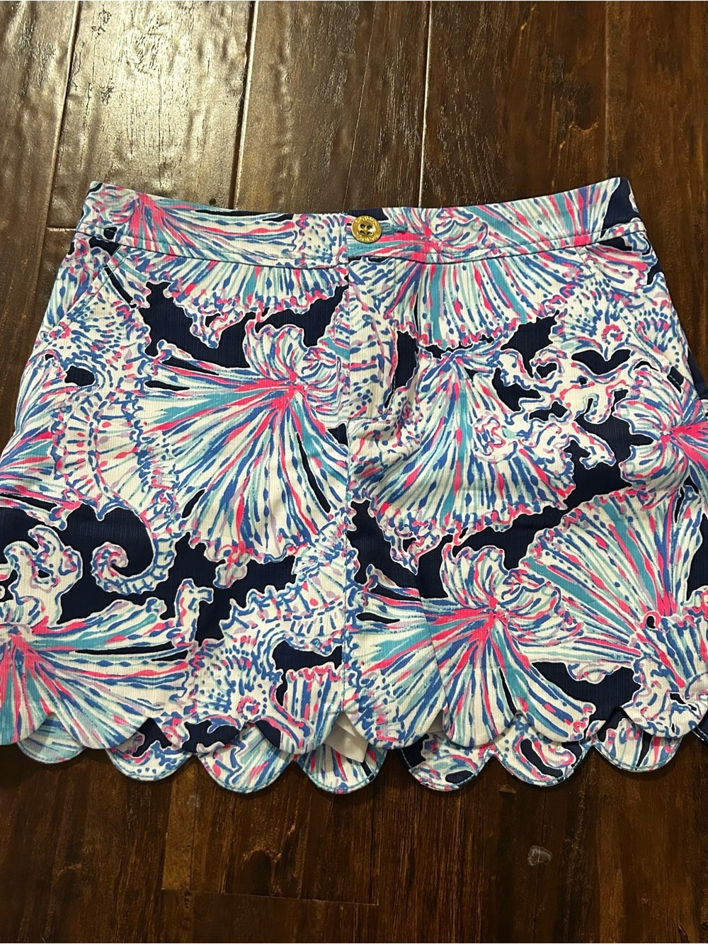 Lilly Pulitzer Buttercup Scalloped Skort - Sea Horse Shore - Size 0